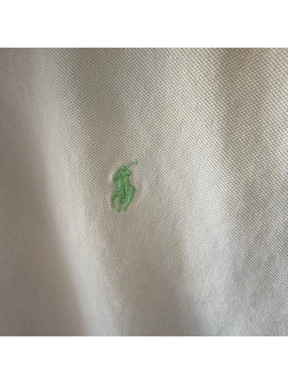 Polo by Ralph Lauren Men's Medium Butter Yellow Polo Shirt with Green Logo